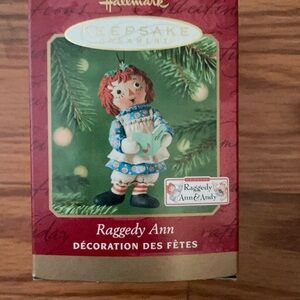 Hallmark Raggedy Ann Festive Ornament - Red and Blue